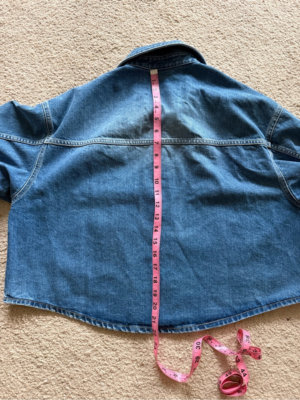 H&M Light Blue Denim Shirt with Button Detail - Picture 7 of 8
